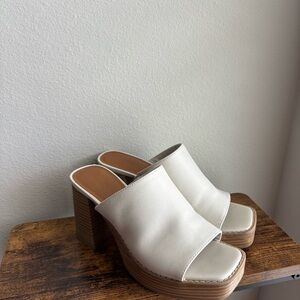 Target Women’s 7.5 Platform Peep Toe Mule Heels